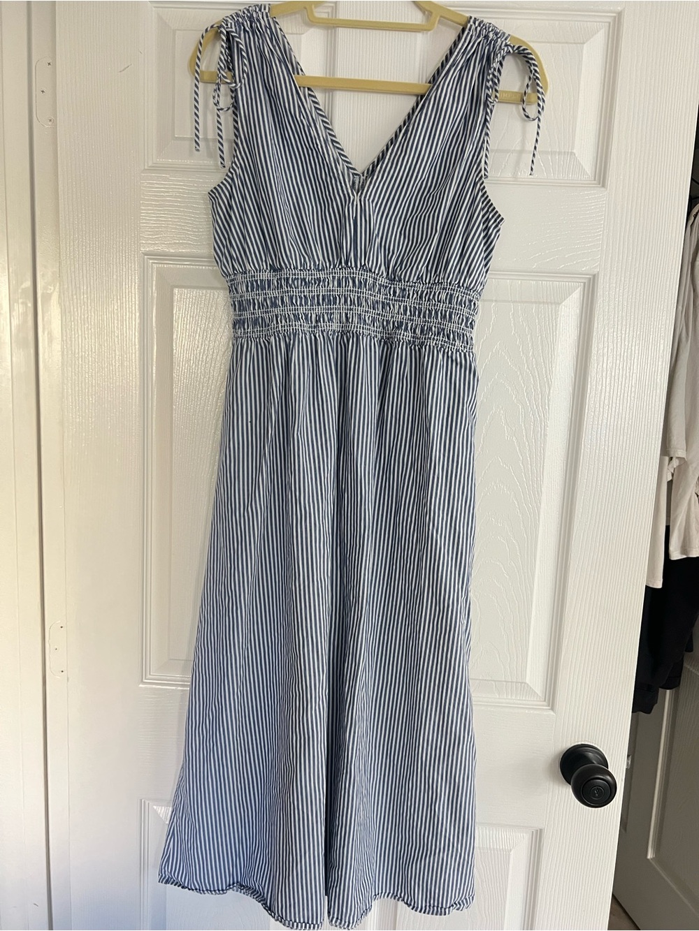 ‼️NWOT: Old Navy 100% Cotton Striped Blue Midi Dress - S